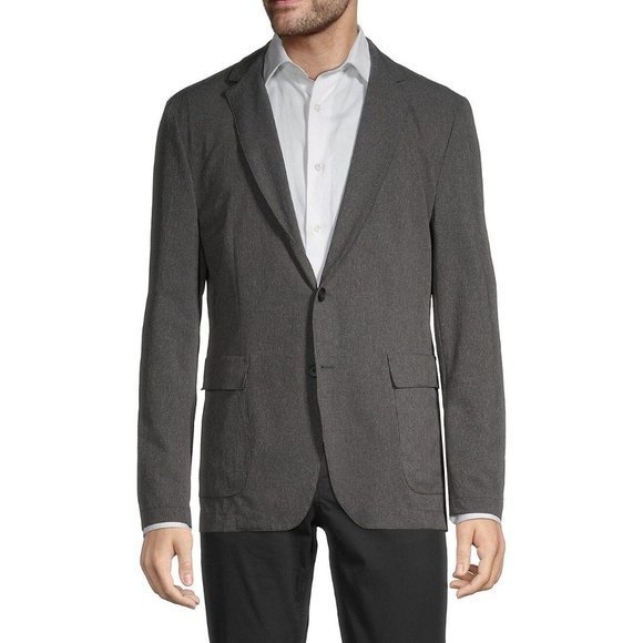 BOSS HUGO BOSS Navil-1-N Slim-Fit Solid-Hued Sportcoat in Grey - Size 42R - Picture 1 of 3